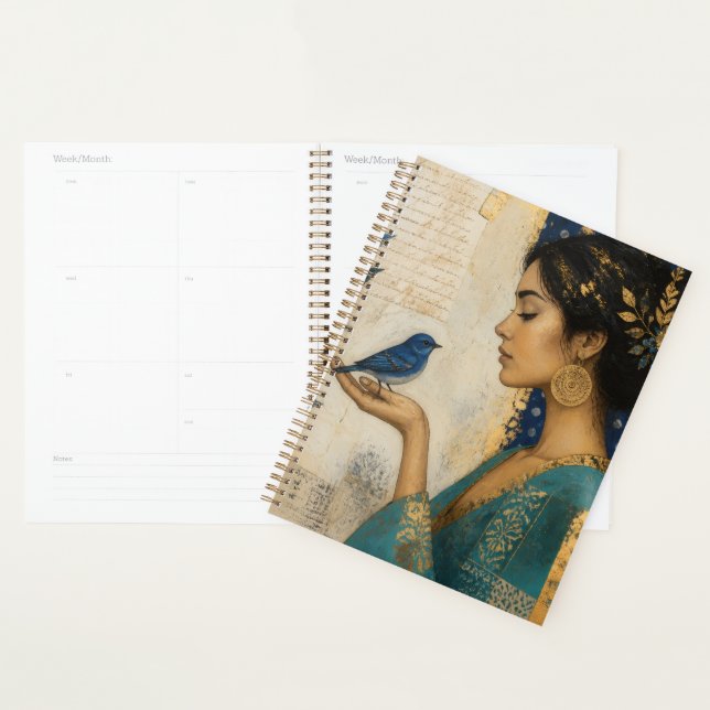Whimsy Woman and a Blue Bird Planner (Display)