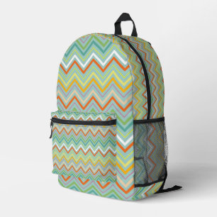 Whimsy Zigzag  Printed Backpack