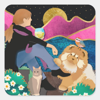 WHINE with ME chow stickers