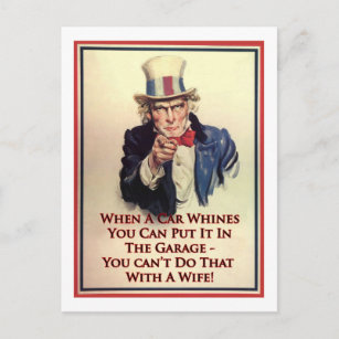 Whinging Uncle Sam Poster Postcard