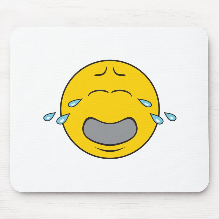 Whining Crying Smiley Face Mouse Pads