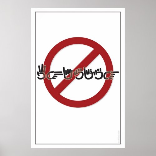 Whining Prohibited ASL Poster