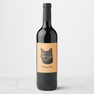 Whiny cat wine wine label