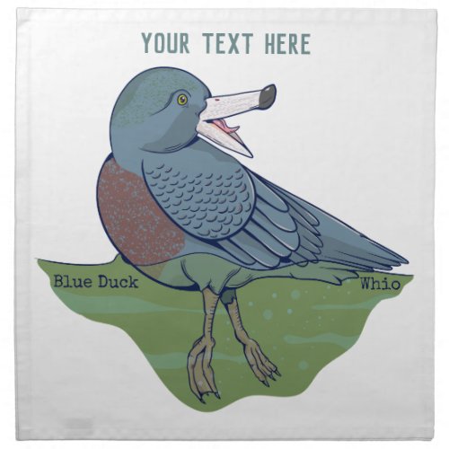 Whio Blue Duck NZ BIRD Cloth Napkin