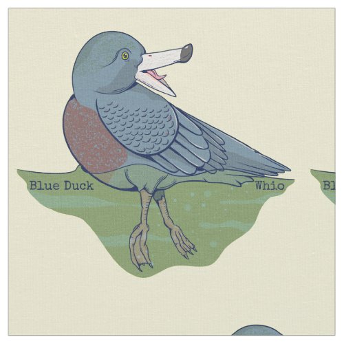 Whio Blue Duck NZ BIRD Fabric