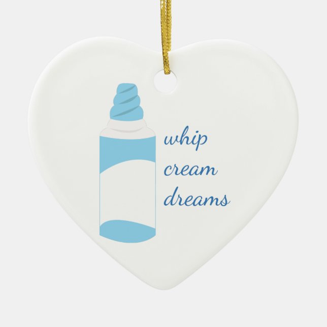 Whip Cream Dreams Ceramic Ornament (Front)
