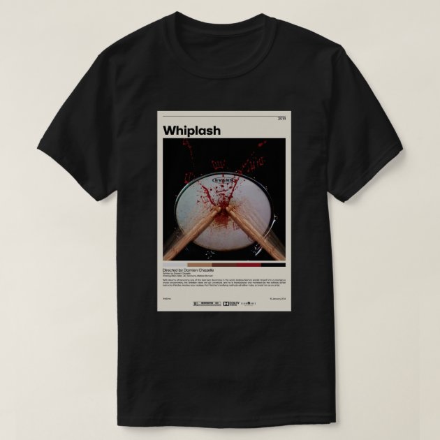 Whiplash Damien Chazelle Minimalist Movie Poster T-Shirt | Zazzle