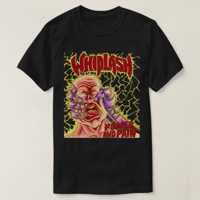 WHIPLASH Power And Pain T-Shirt (Design Front)