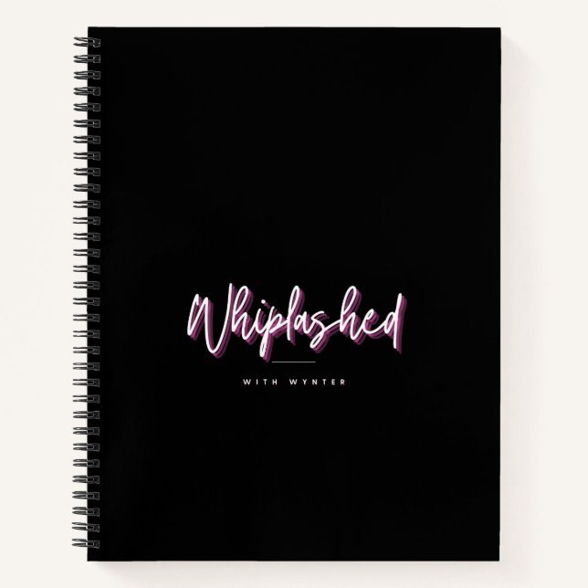 Whiplashed Notebook Black (Front)