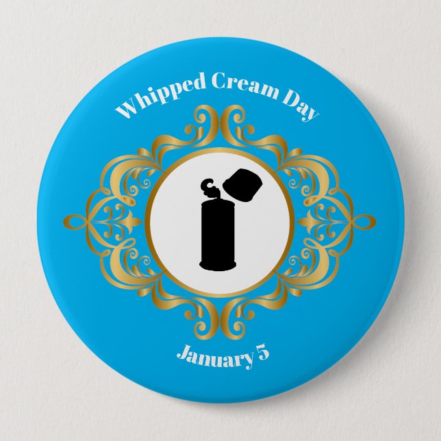 Whipped Cream Day Observance Button (Front)