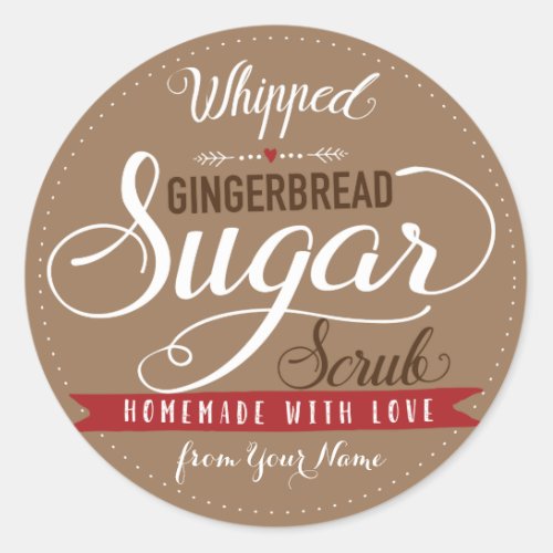 Whipped Gingerbread Scrub Labels Custom Mason Jar