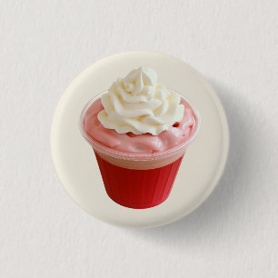 Whipped Strawberry Cream Cup Button