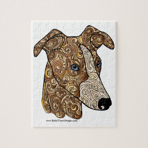 Whippet 8x10 Photo Puzzle with Gift Box