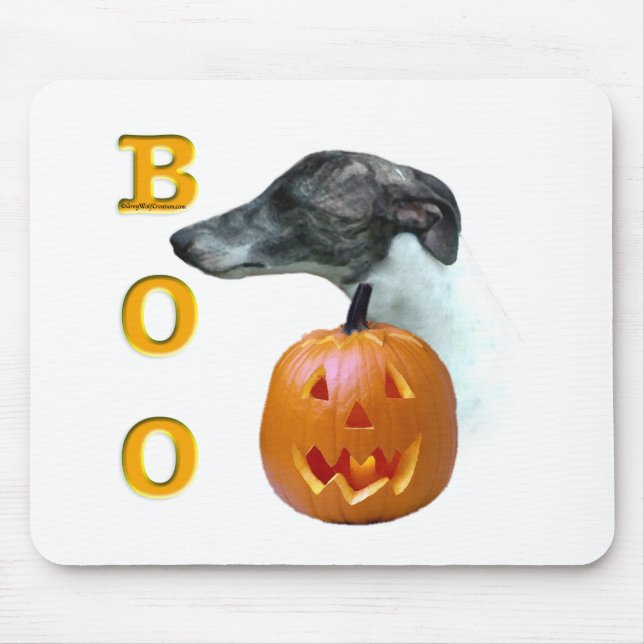 Whippet Boo Mouse Pad (Front)
