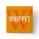 Whippet Breed Monogram Design Button