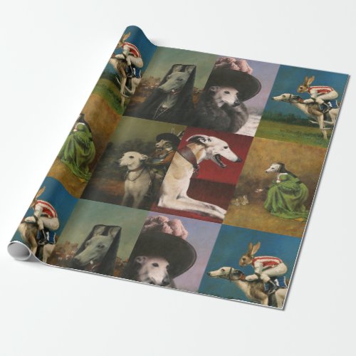 Whippet Character Wrapping Paper