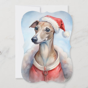 Whippet Christmas Card