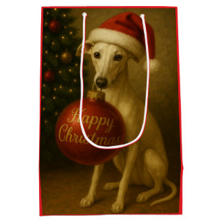 Whippet Christmas gift bag