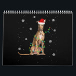 Whippet Christmas Light Cute Santa Whippet Xmas Calendar<br><div class="desc">Whippet Christmas Light Cute Santa Whippet Xmas</div>