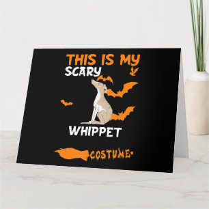 Whippet Costume Halloween Lazy Scary Dog T-Shirt Card