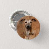 Whippet Dog Add Name Button (Front & Back)