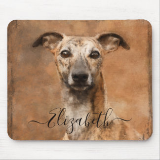 Whippet Dog Add Name Mouse Pad