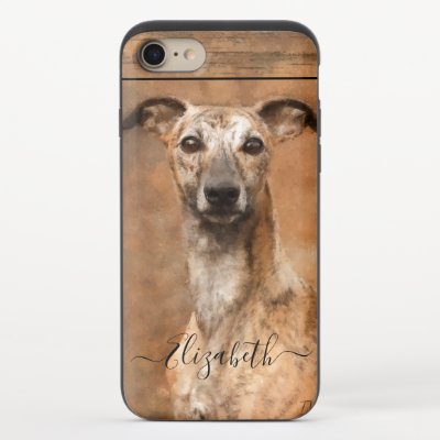 Whippet Dog Add Name iPhone 8/7 Slider Case