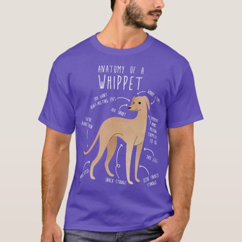 Whippet Dog Anatomy 1 T_Shirt