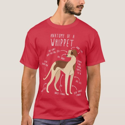 Whippet Dog Anatomy T_Shirt