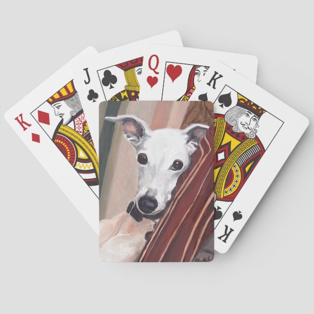 Whippet Dog Art Playing Cards (Back)