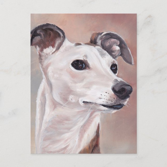 Whippet Dog Art Postcard (Front)