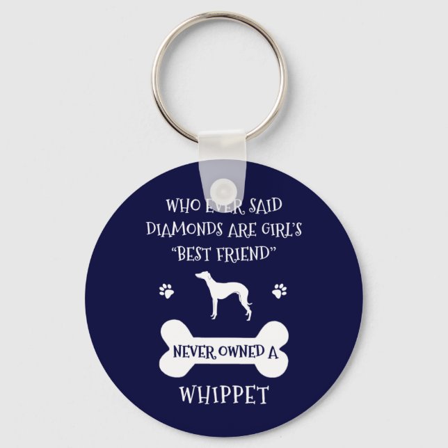 Whippet dog best friend keychain (Front)