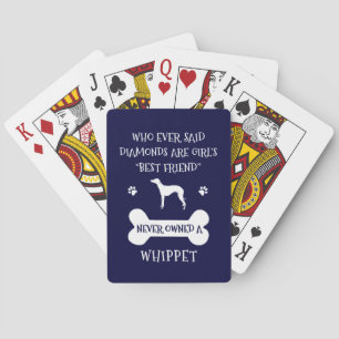 Whippet dog best friend poker cards