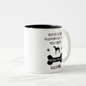 Whippet dog best friend Two-Tone coffee mug (Front Right)