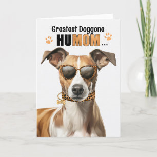 Whippet Dog Best HuMOM Ever Mother's Day Holiday Card