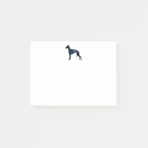 Whippet Dog Breed Black Watercolor Silhouette Post_it Notes