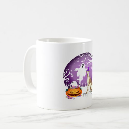 Whippet Dog Candy Pumpkin  For Halloween Lover Coffee Mug