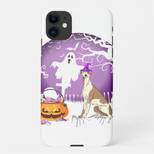Whippet Dog Candy Pumpkin  For Halloween Lover iPhone 11 Case