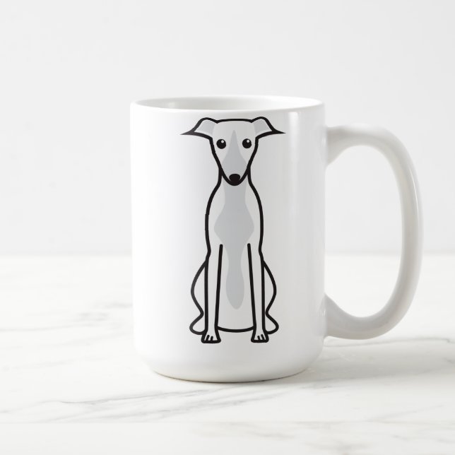 Whippet Dog Cartoon Coffee Mug (Right)