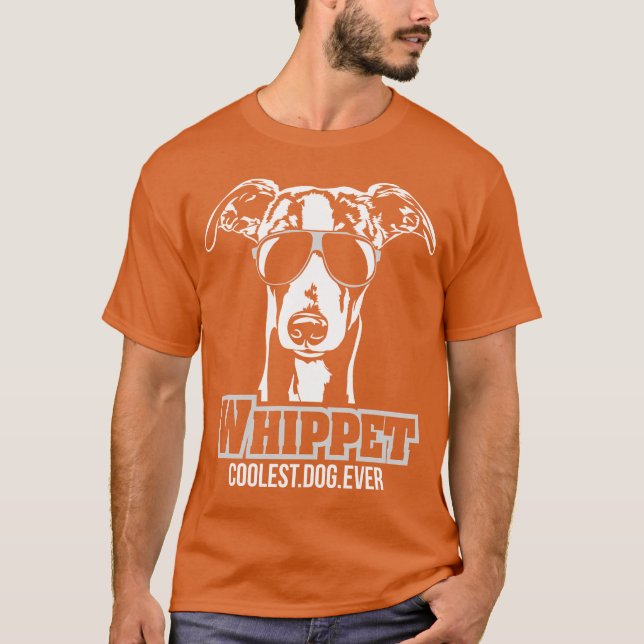 Whippet dog coolest dog ever dog mom retro retro T-Shirt (Front)