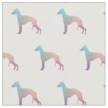 Whippet Dog Geometric Pattern Silhouette Pastel Fabric