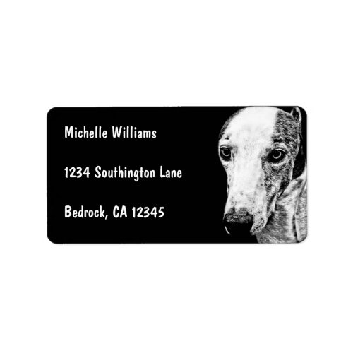 Whippet dog label