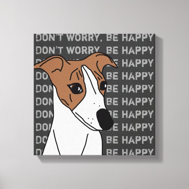 Whippet dog pop art canvas print (Front)