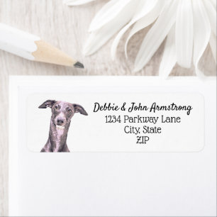 Whippet Dog Puppy Breeder Return Address Label
