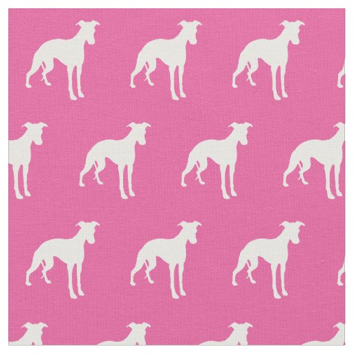 Whippet Dog Silhouette Pet Pink Fabric