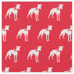 Whippet Dog Silhouette Pet Red Fabric