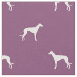 whippet dog silhouette purple fabric