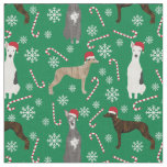whippet dogs christmas holiday fabric