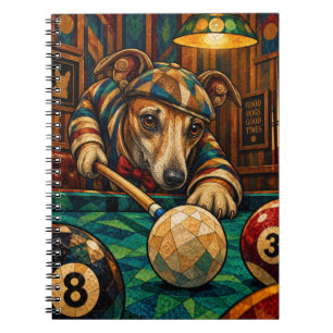 Whippet, Geometric Mosaic Notebook