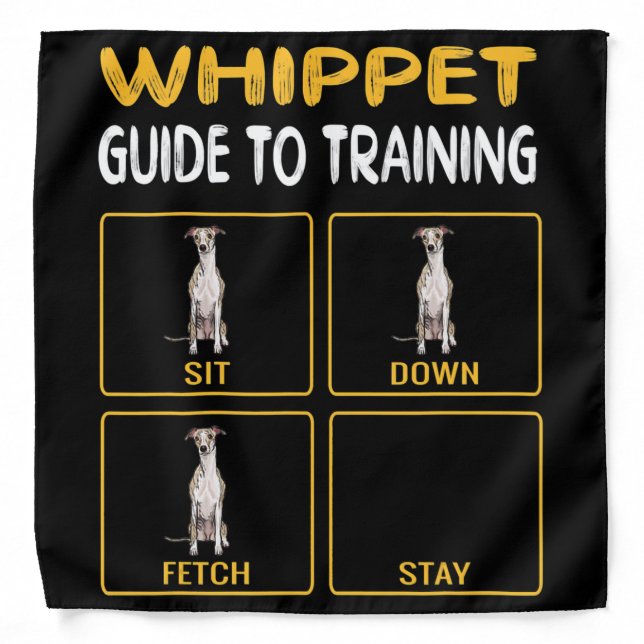 Whippet Guide To Training Dog Obedience Bandana (Front)
